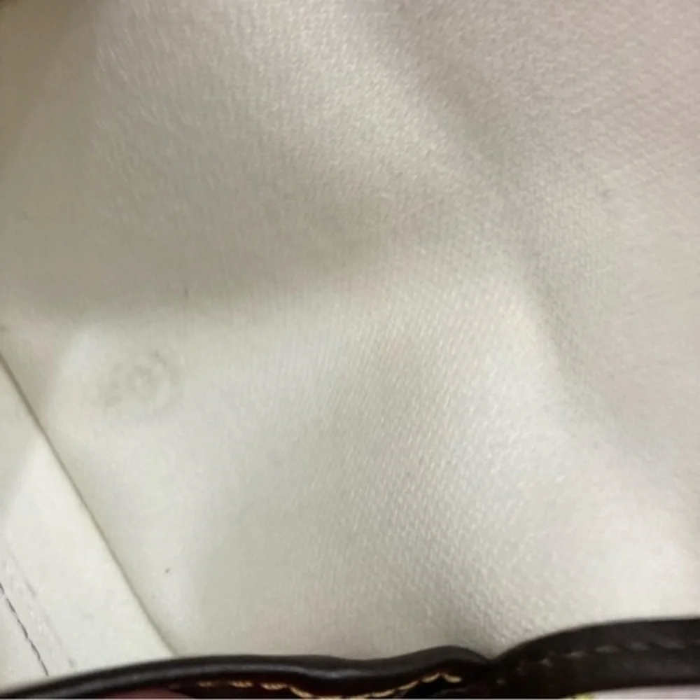 Dooney and Bourke signature db black tan wristlet clutch bag - Picture 9 of 9